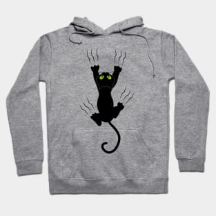 Cat Grabbing Wall Hoodie